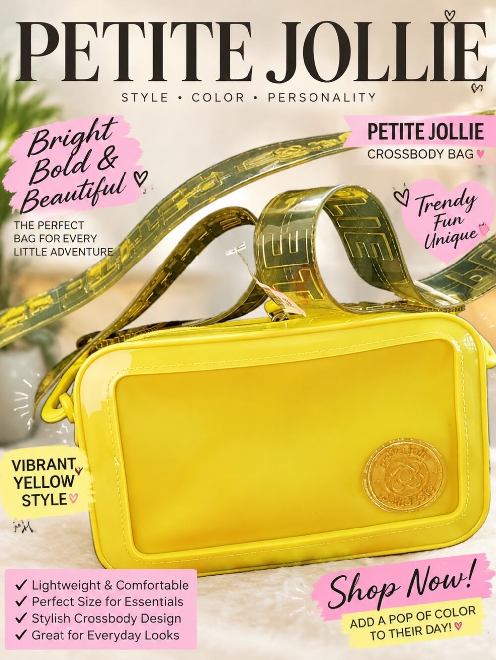 Petite Jolie Yellow Crossbody Bag